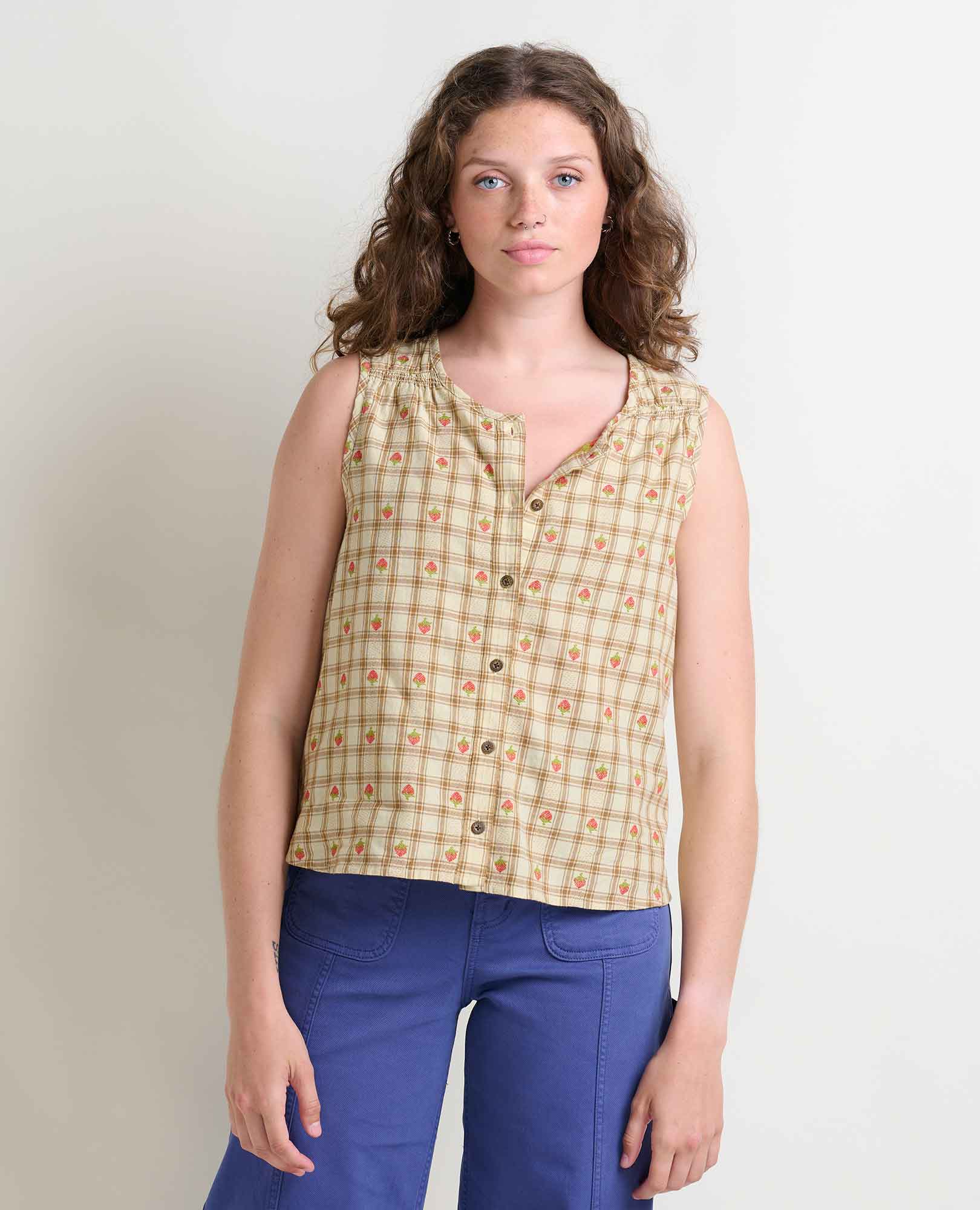 Manzana Button Front Tank