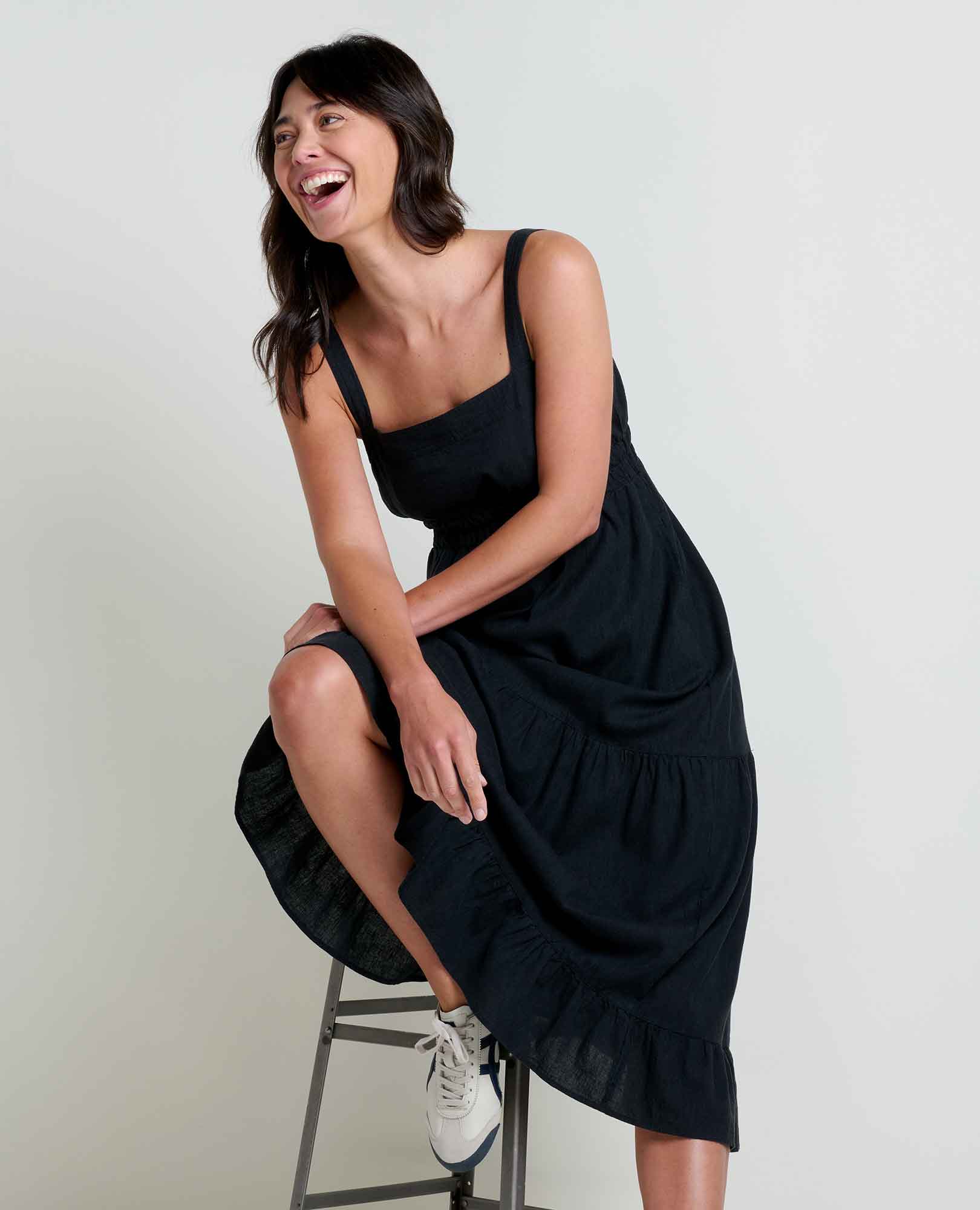 Taj Hemp Tiered Midi Dress