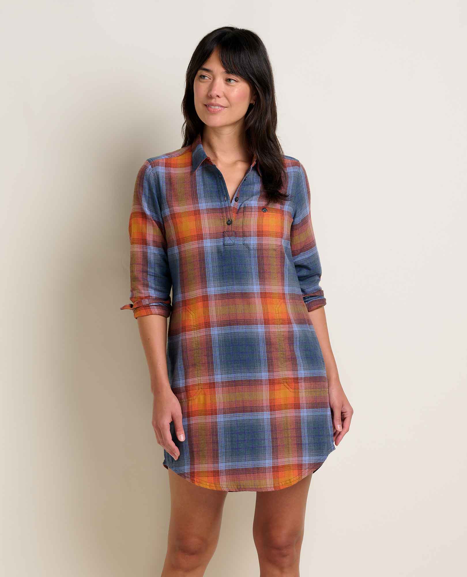 Re-Form Flannel Shirtdress