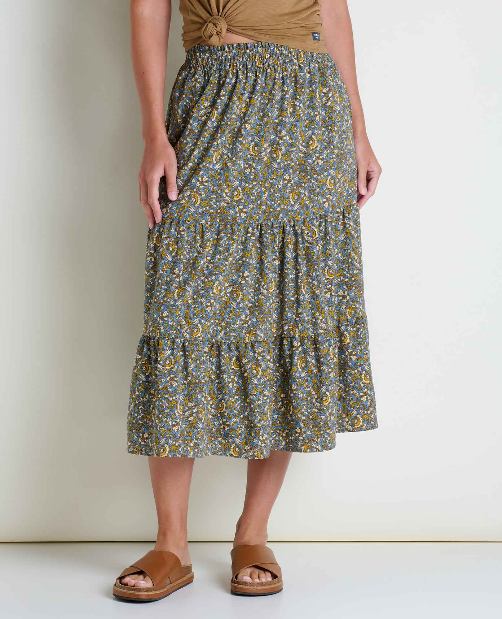 Sunkissed Tiered Midi Skirt