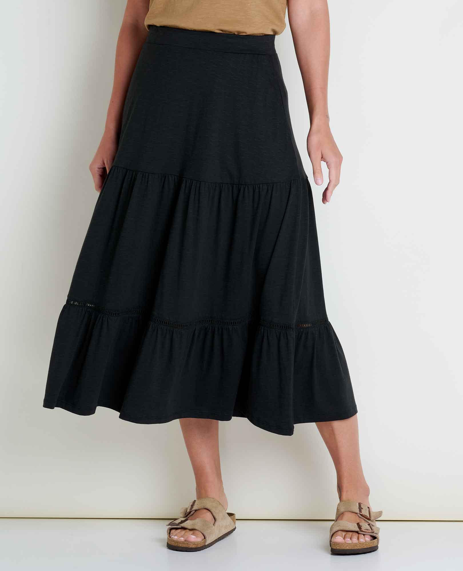 Marigold Tiered Midi Skirt