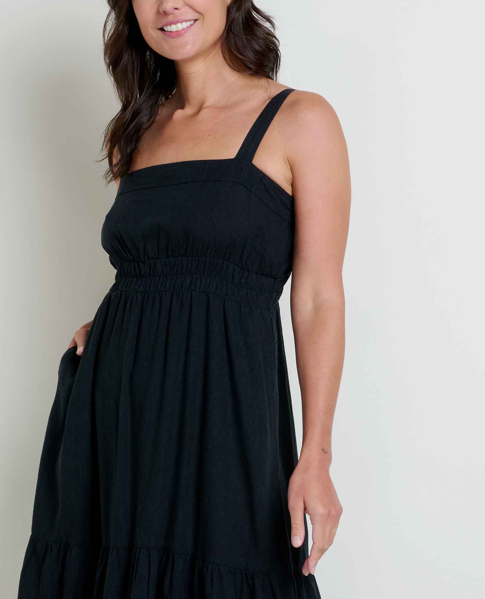 Taj Hemp Tiered Midi Dress