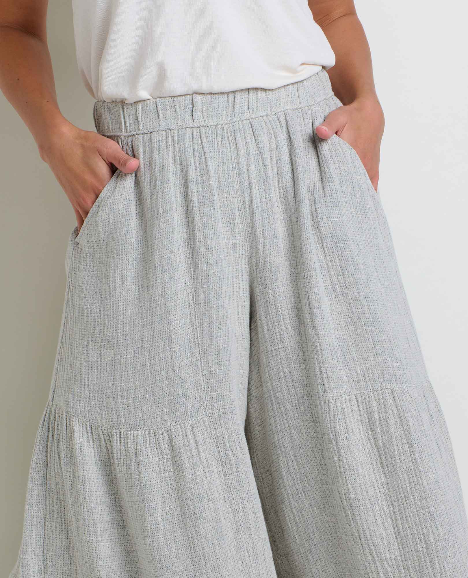 Tate Double Weave Palazzo Pant