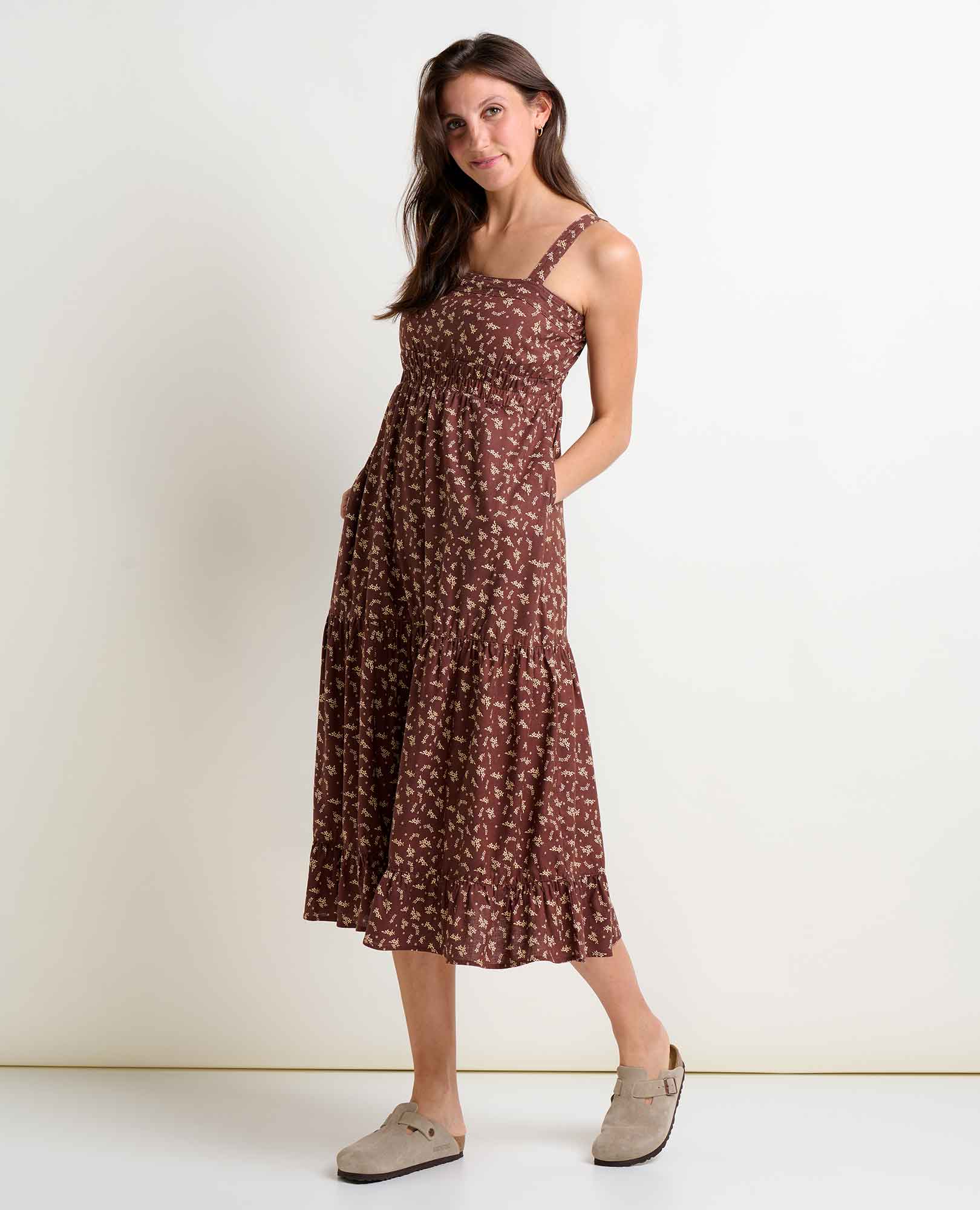 Taj Hemp Tiered Midi Dress