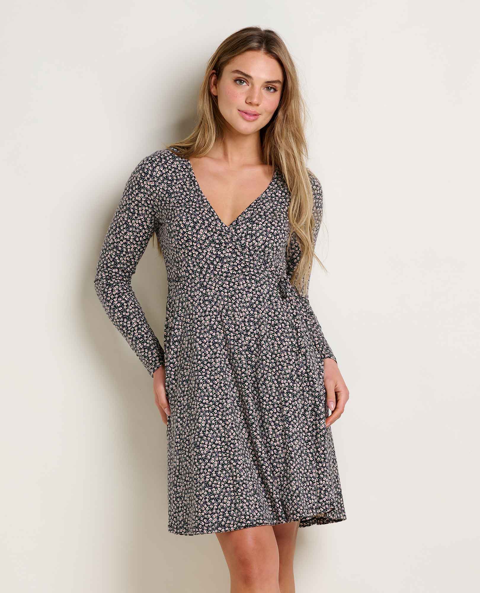 Freesia Long Sleeve Wrap Dress