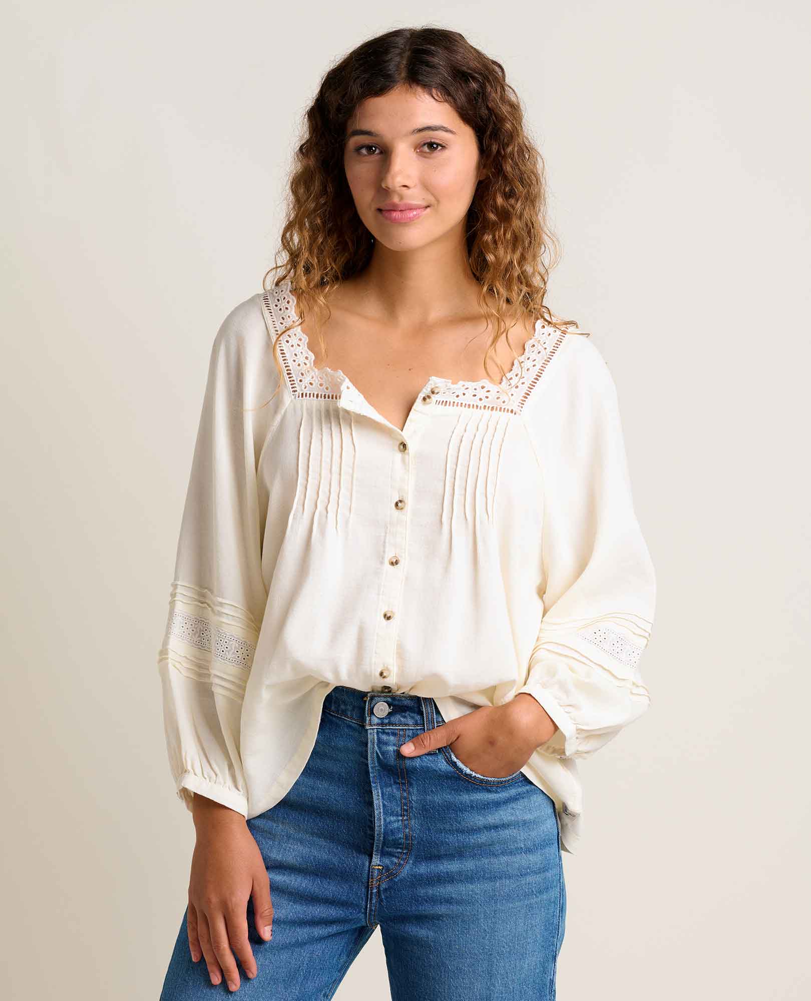 Manzana Peasant Long Sleeve Shirt
