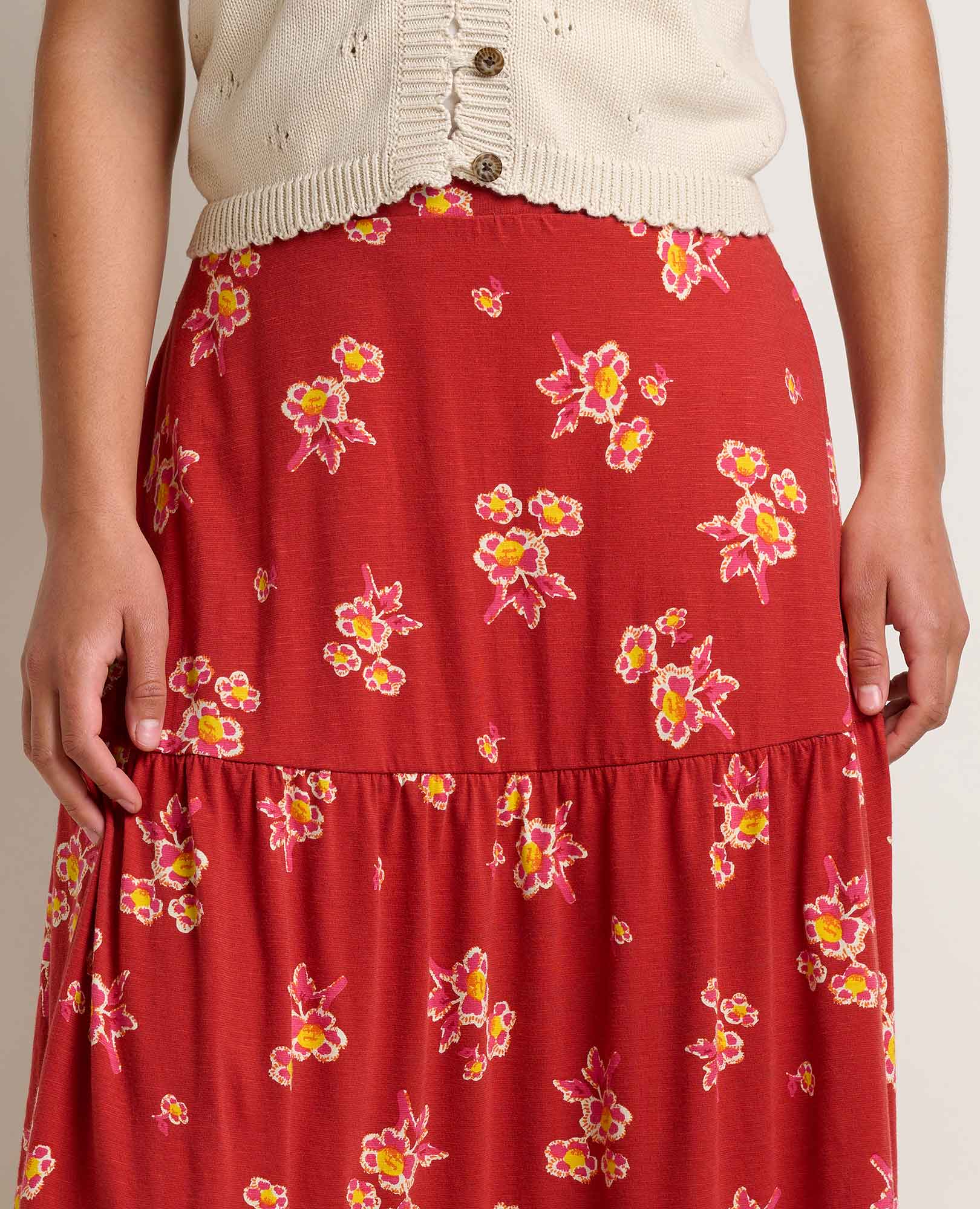 Marigold Tiered Midi Skirt