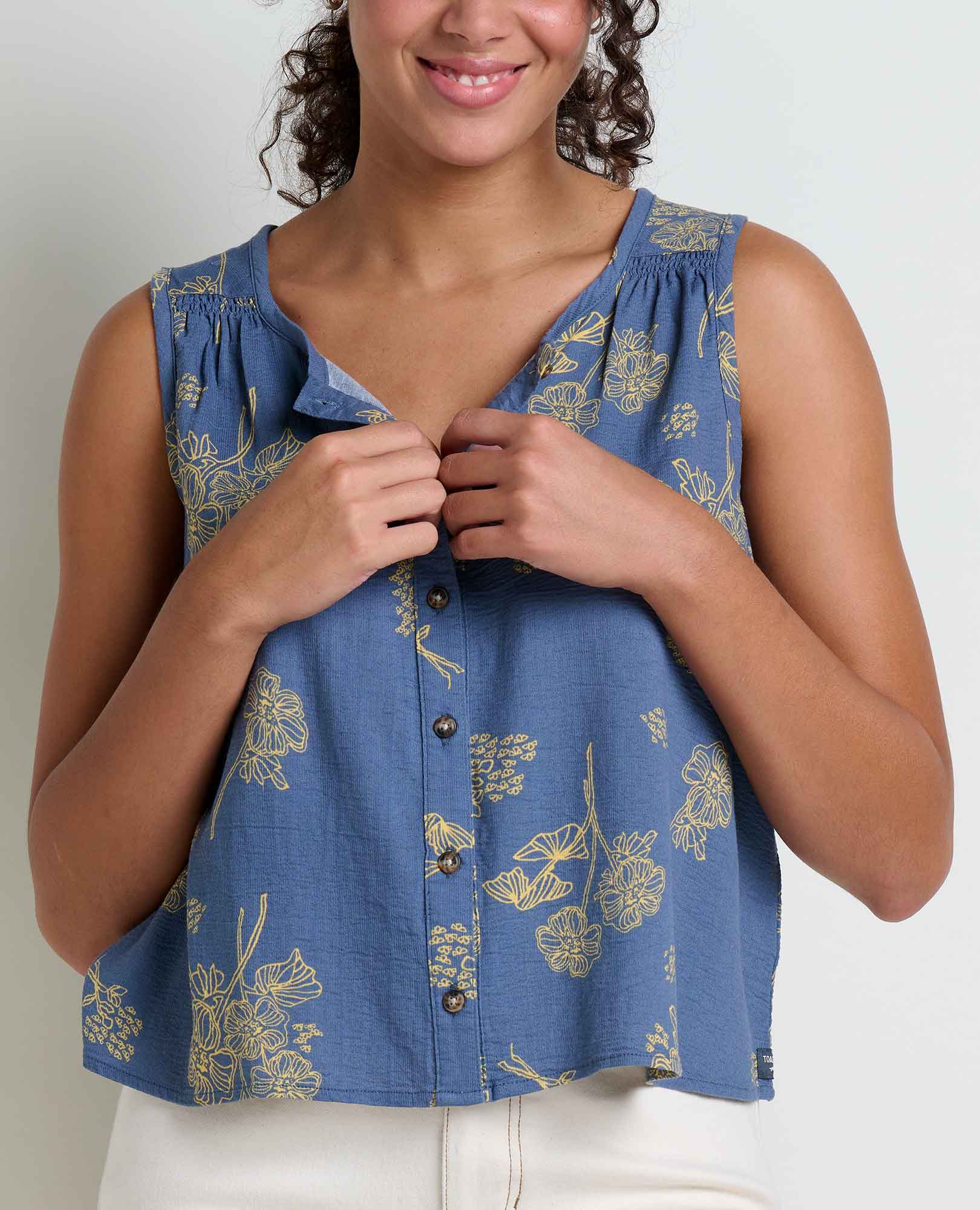 Manzana Button Front Tank