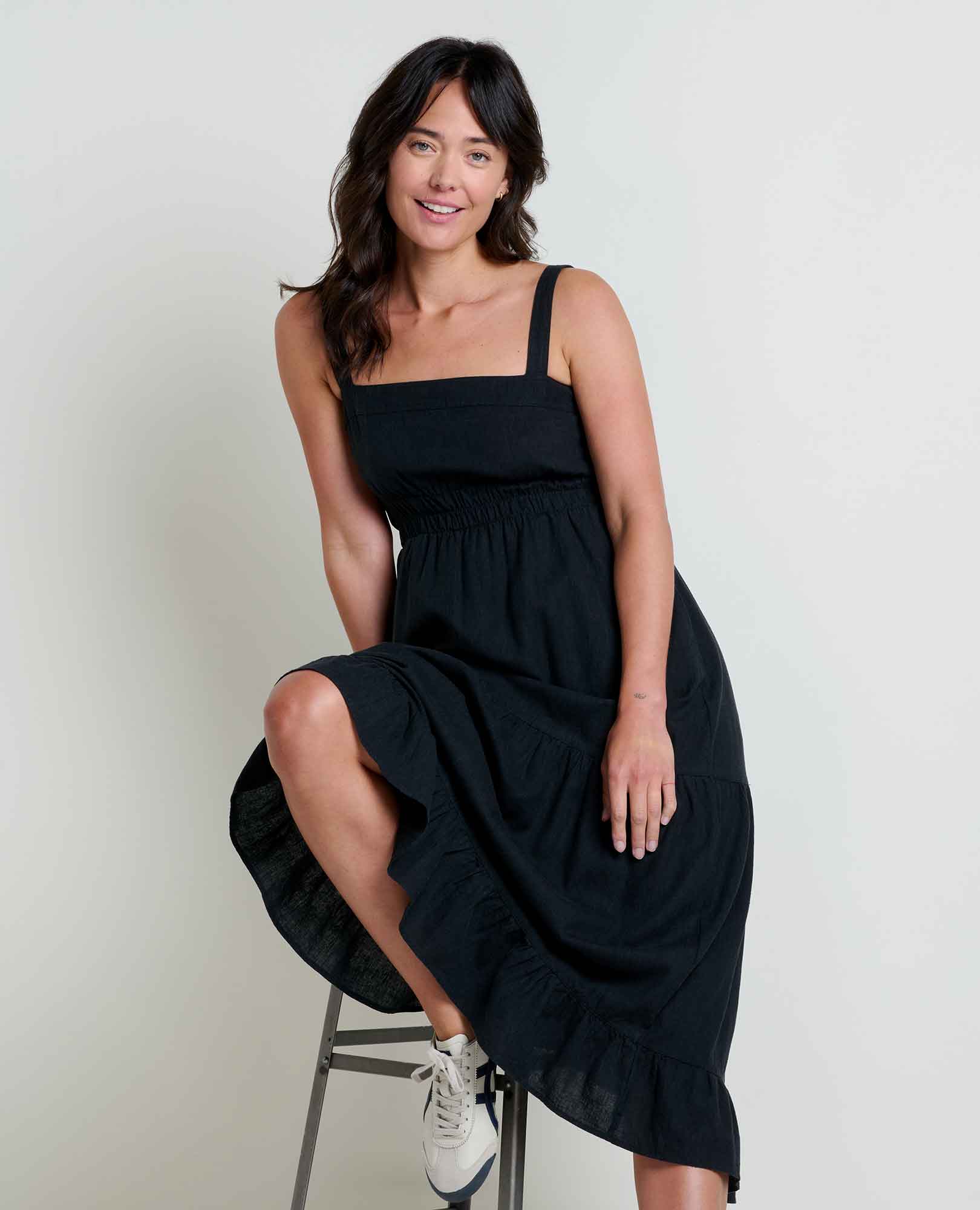 Taj Hemp Tiered Midi Dress