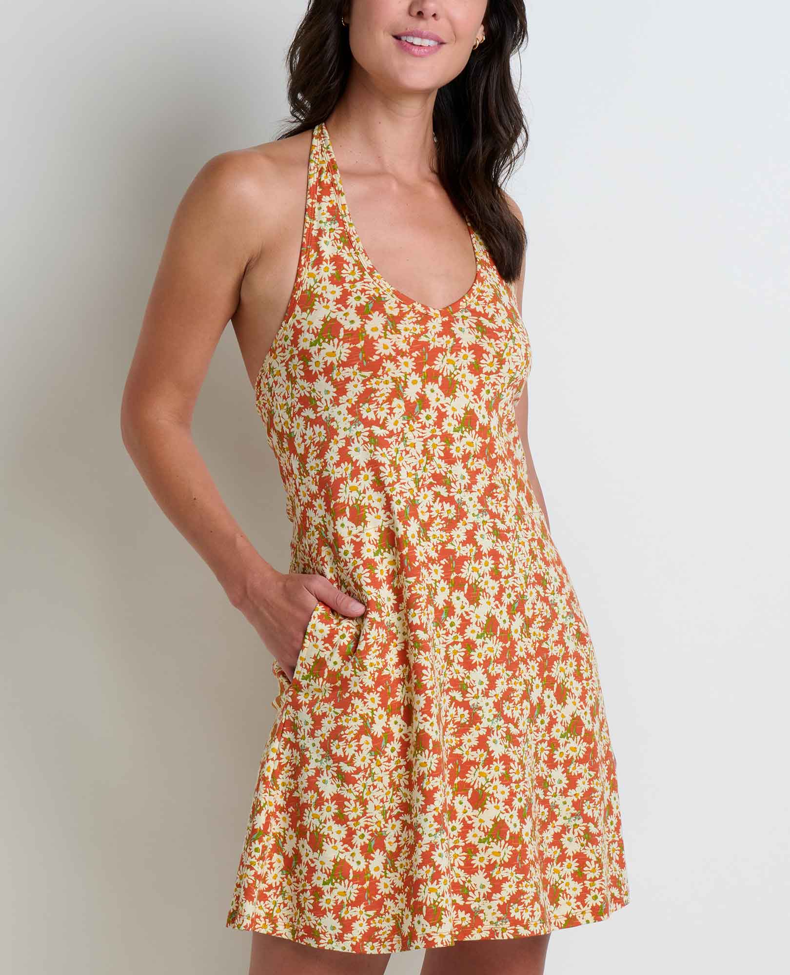 Plumeria Halter Dress