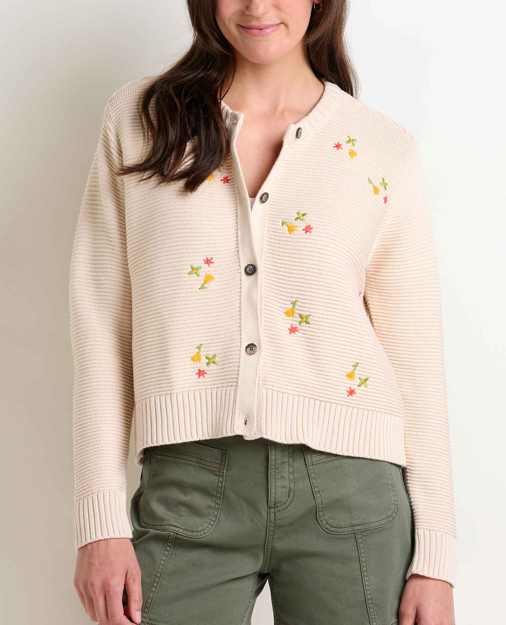 Bianca Crew Cardigan Embroidered