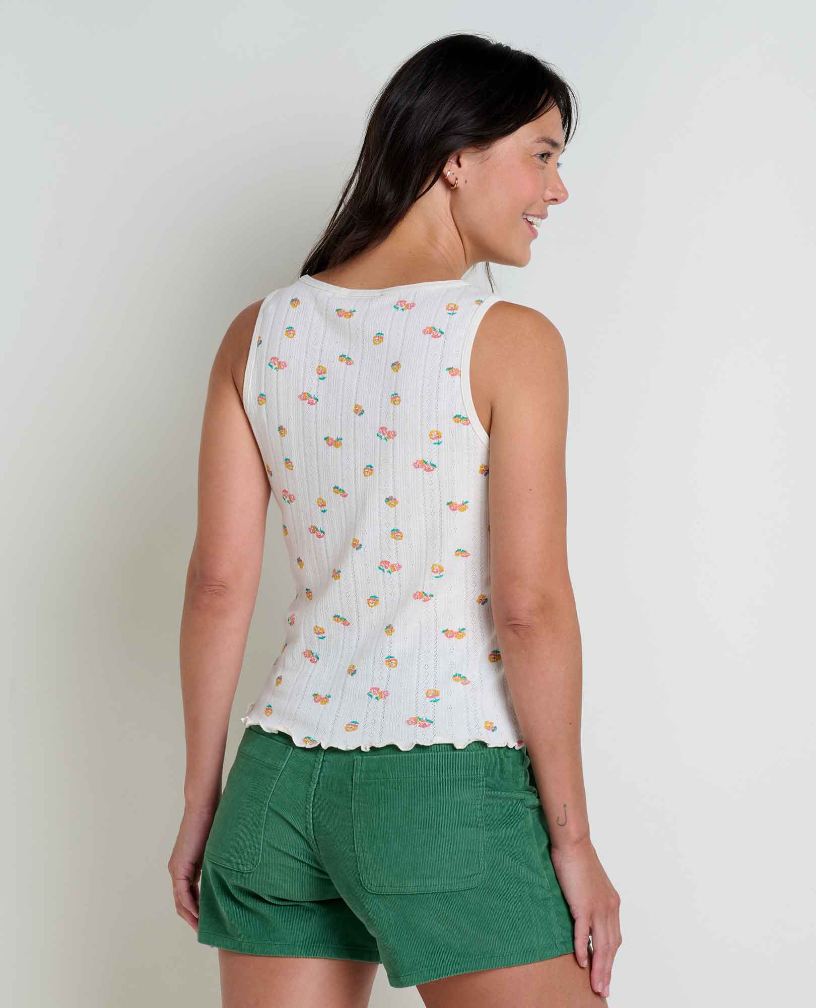 Foothill Pointelle Button Tank