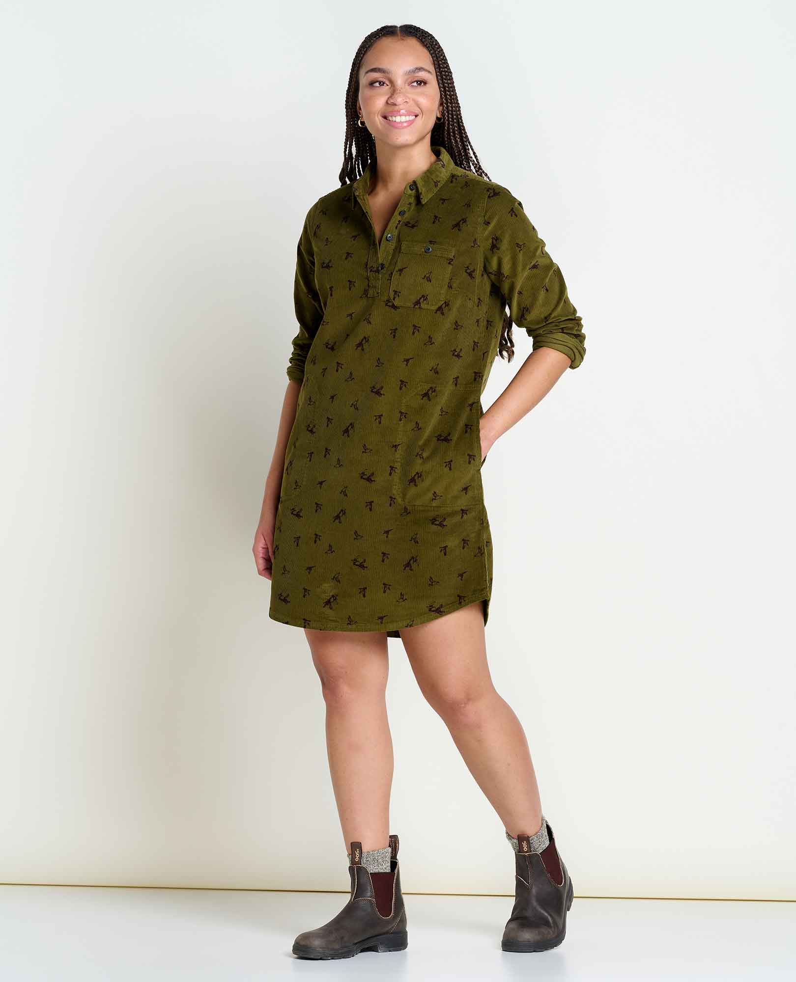 Scouter Cord Shirtdress