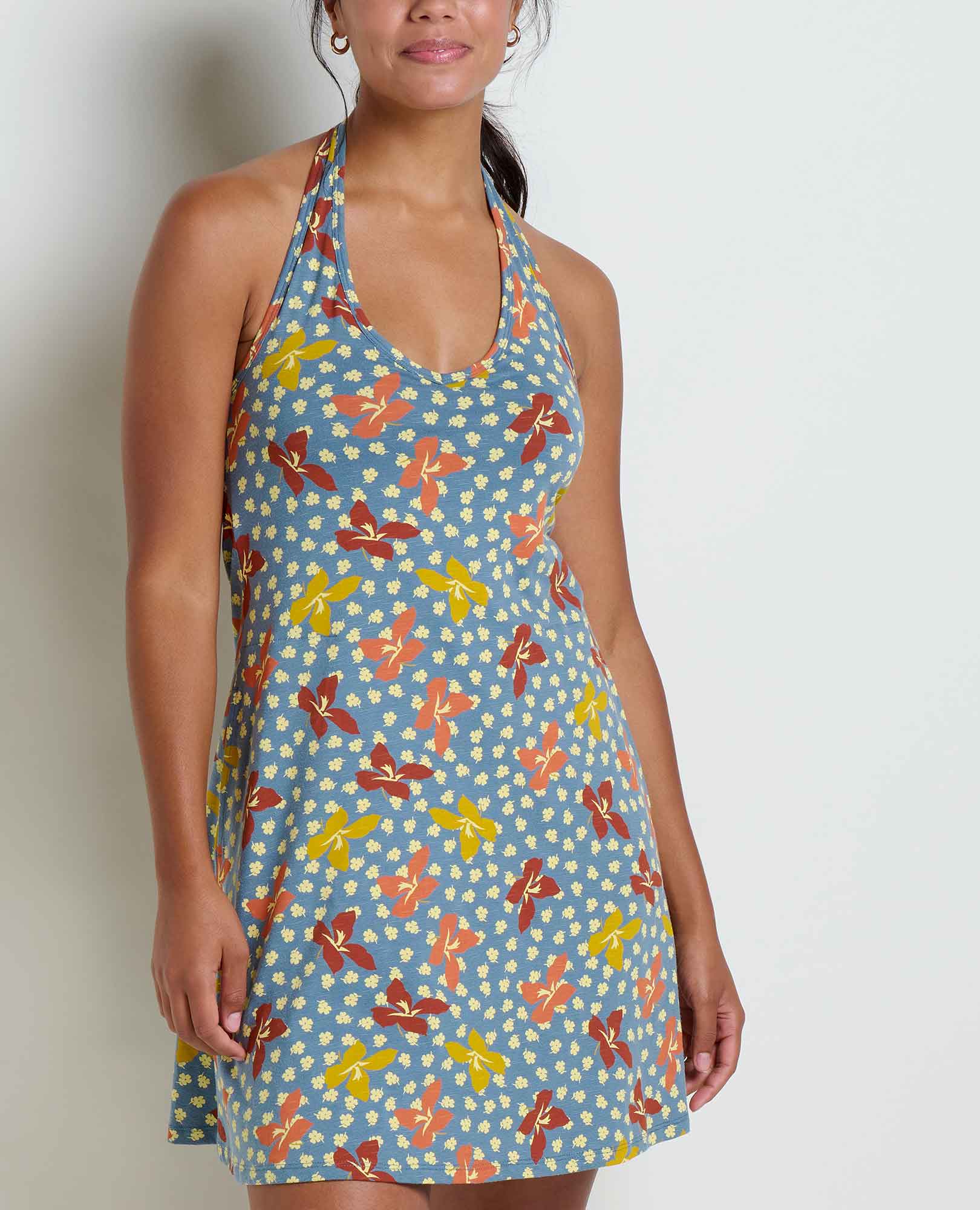 Plumeria Halter Dress