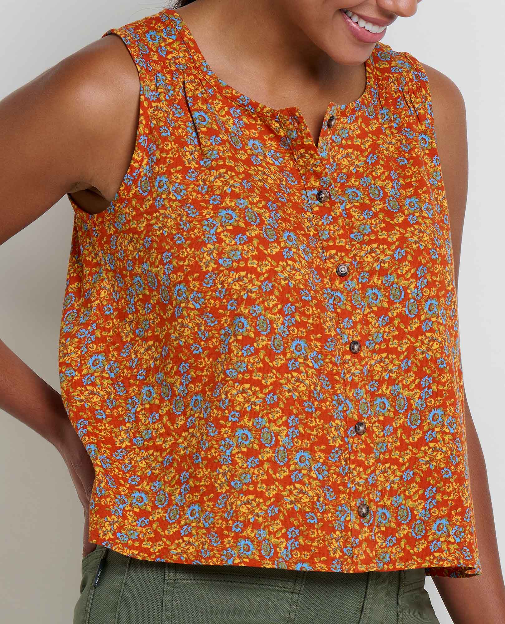 Manzana Button Front Tank