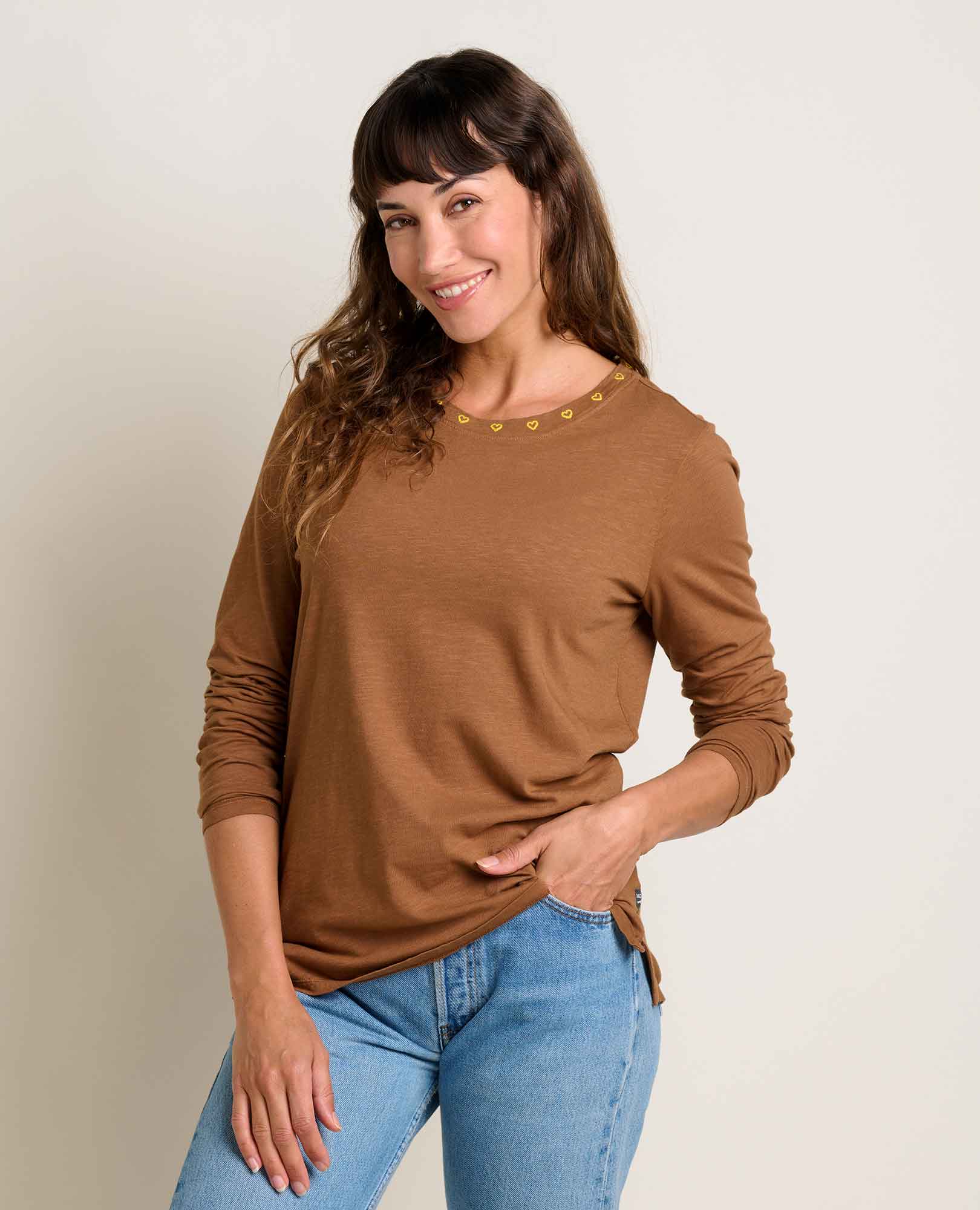 Women's Primo Long Sleeve Crew Embroidered