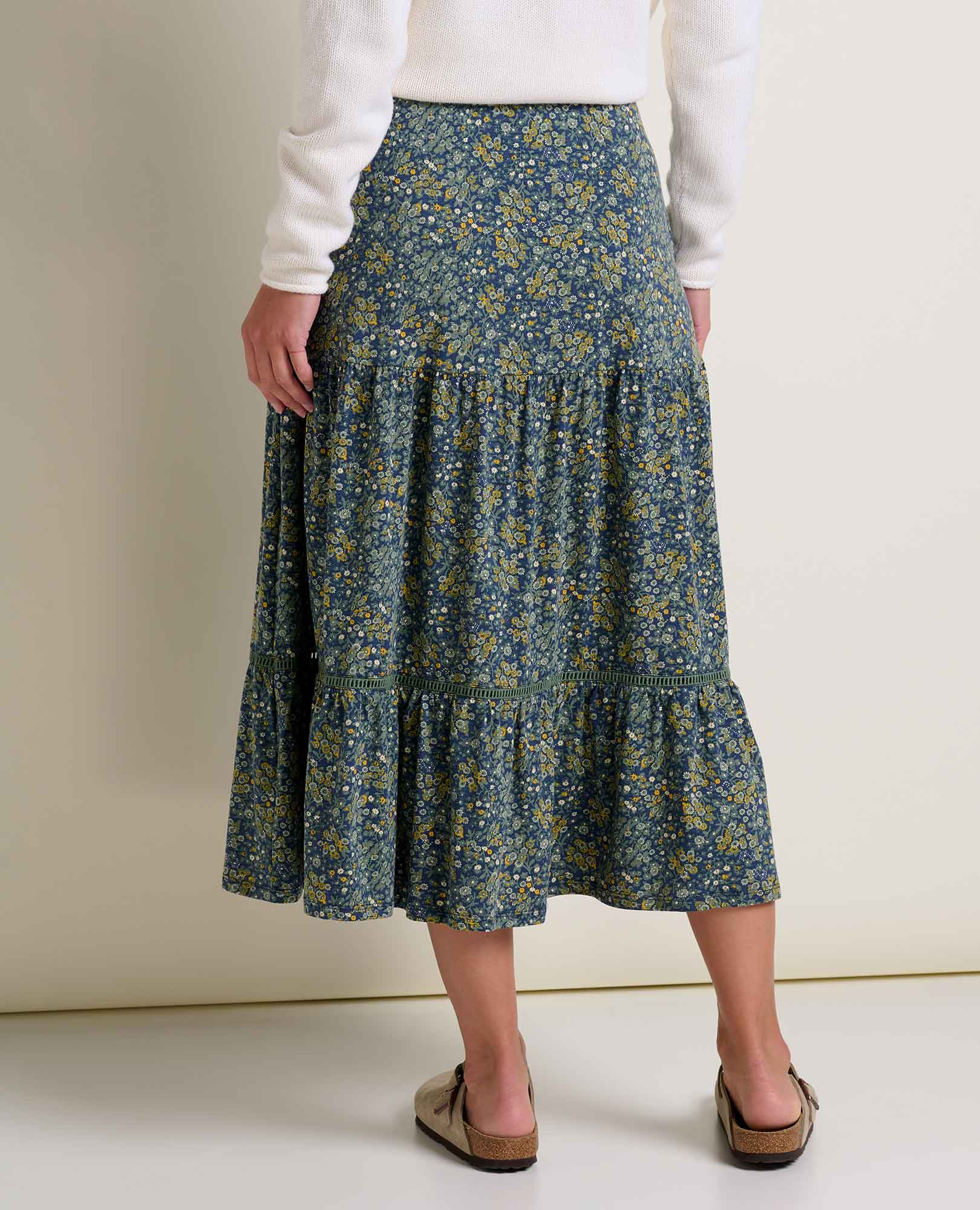 Marigold Tiered Midi Skirt