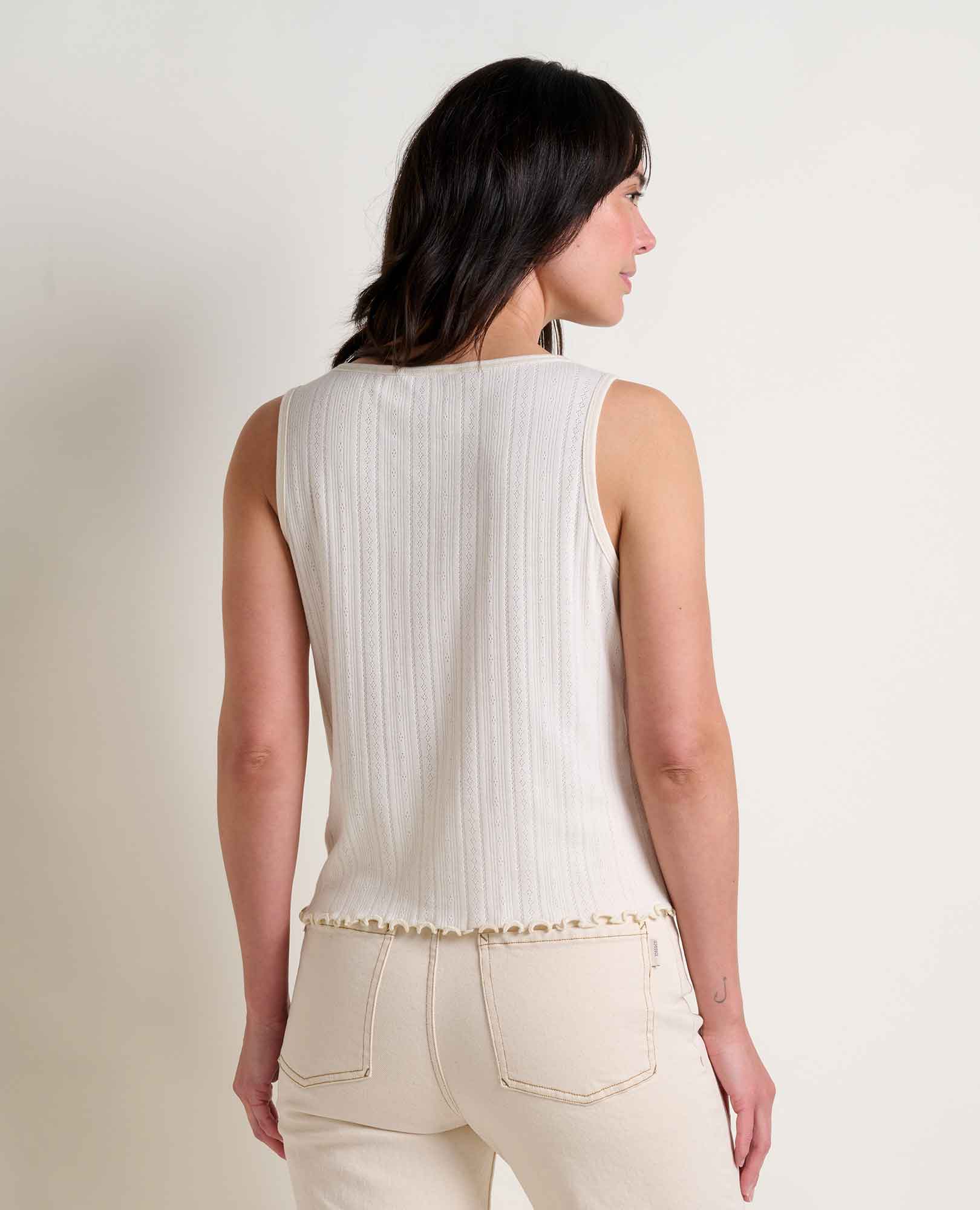 Foothill Pointelle Button Tank