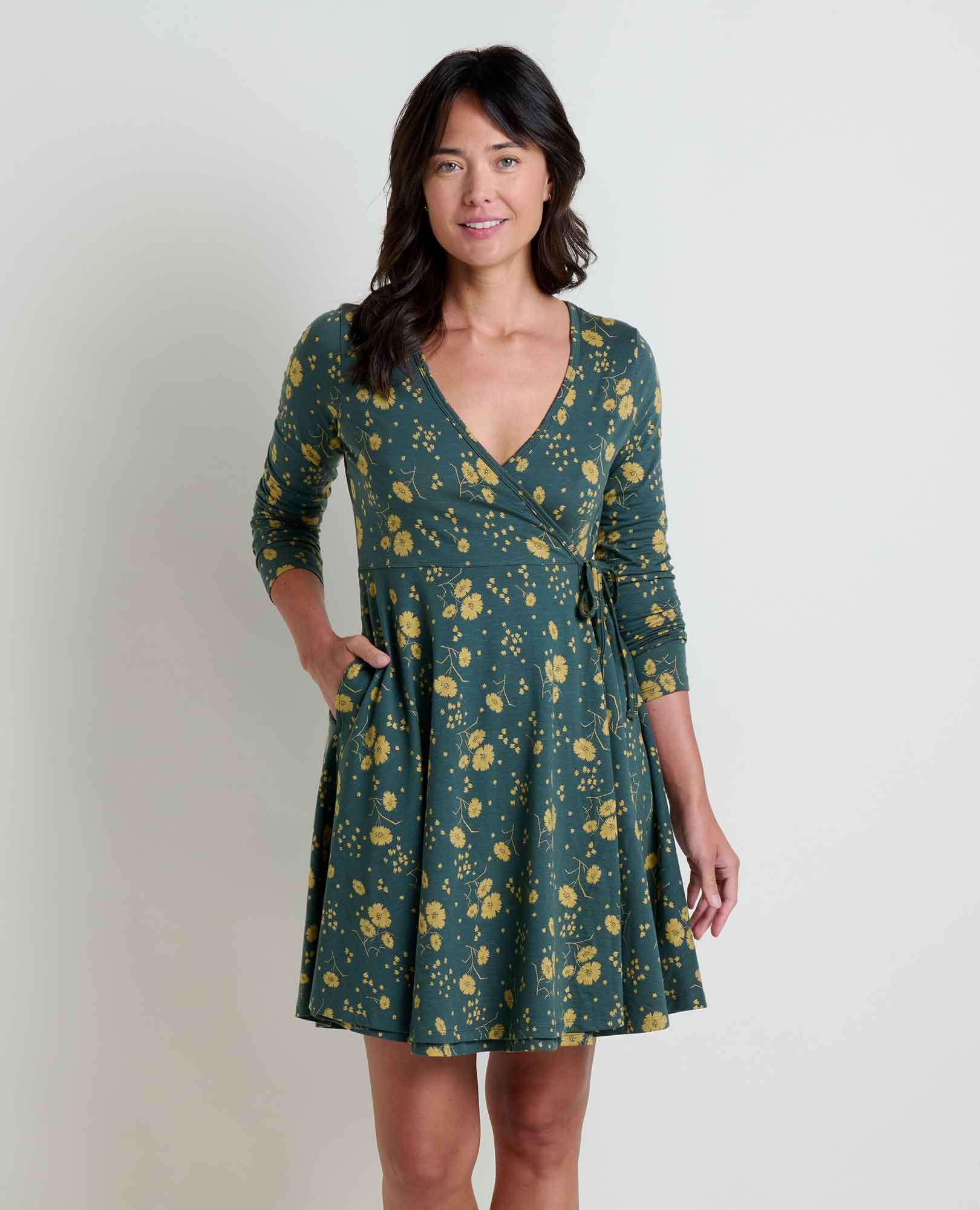Freesia Long Sleeve Wrap Dress