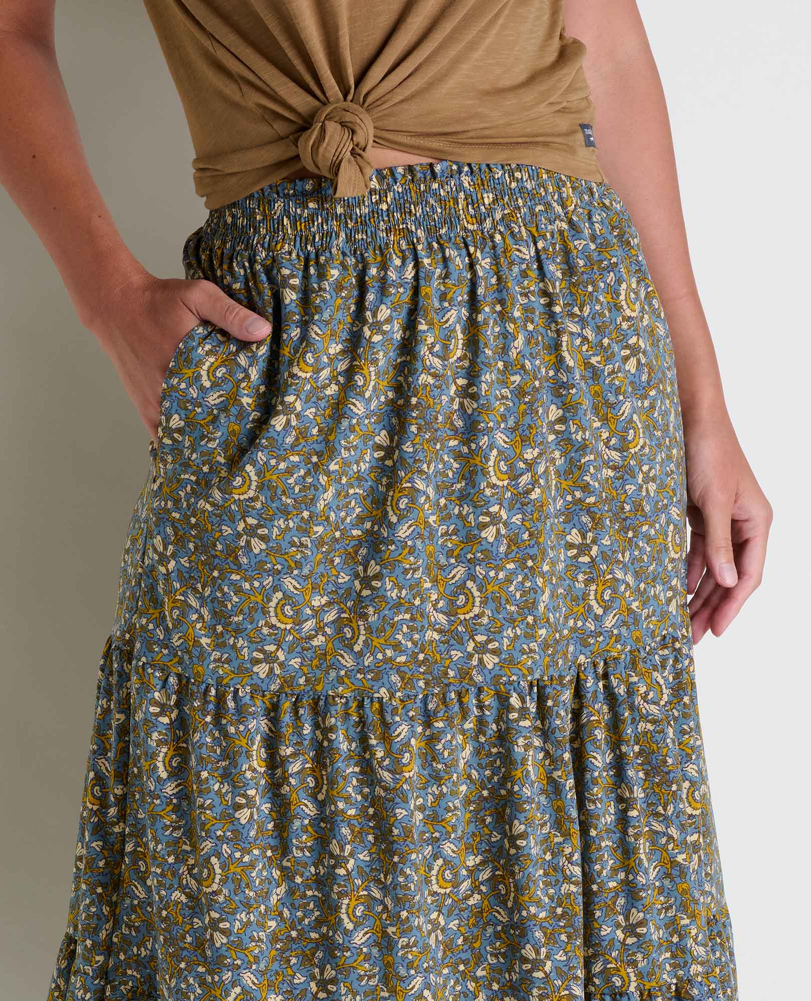 Sunkissed Tiered Midi Skirt