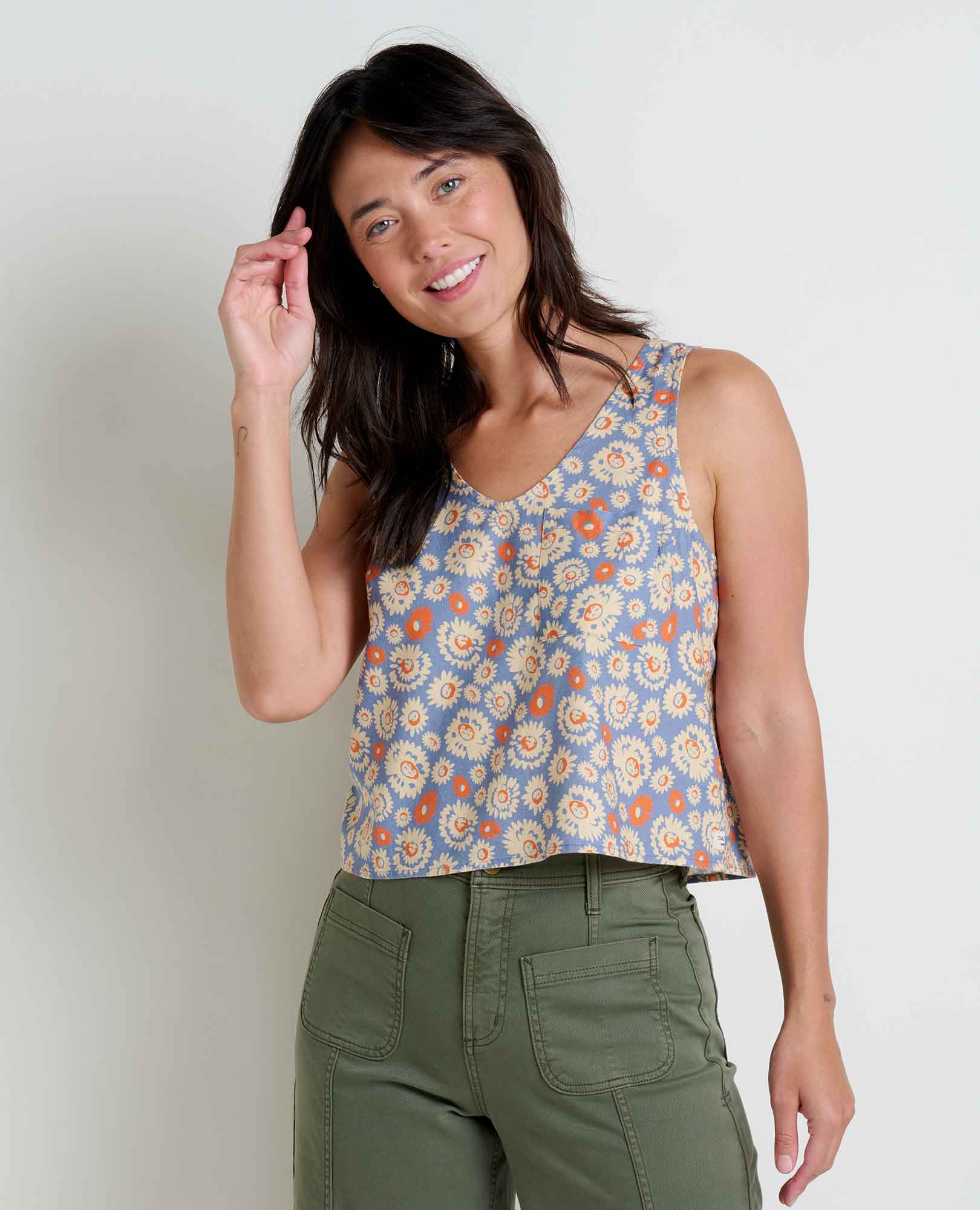 Taj Hemp Button Back Tank II