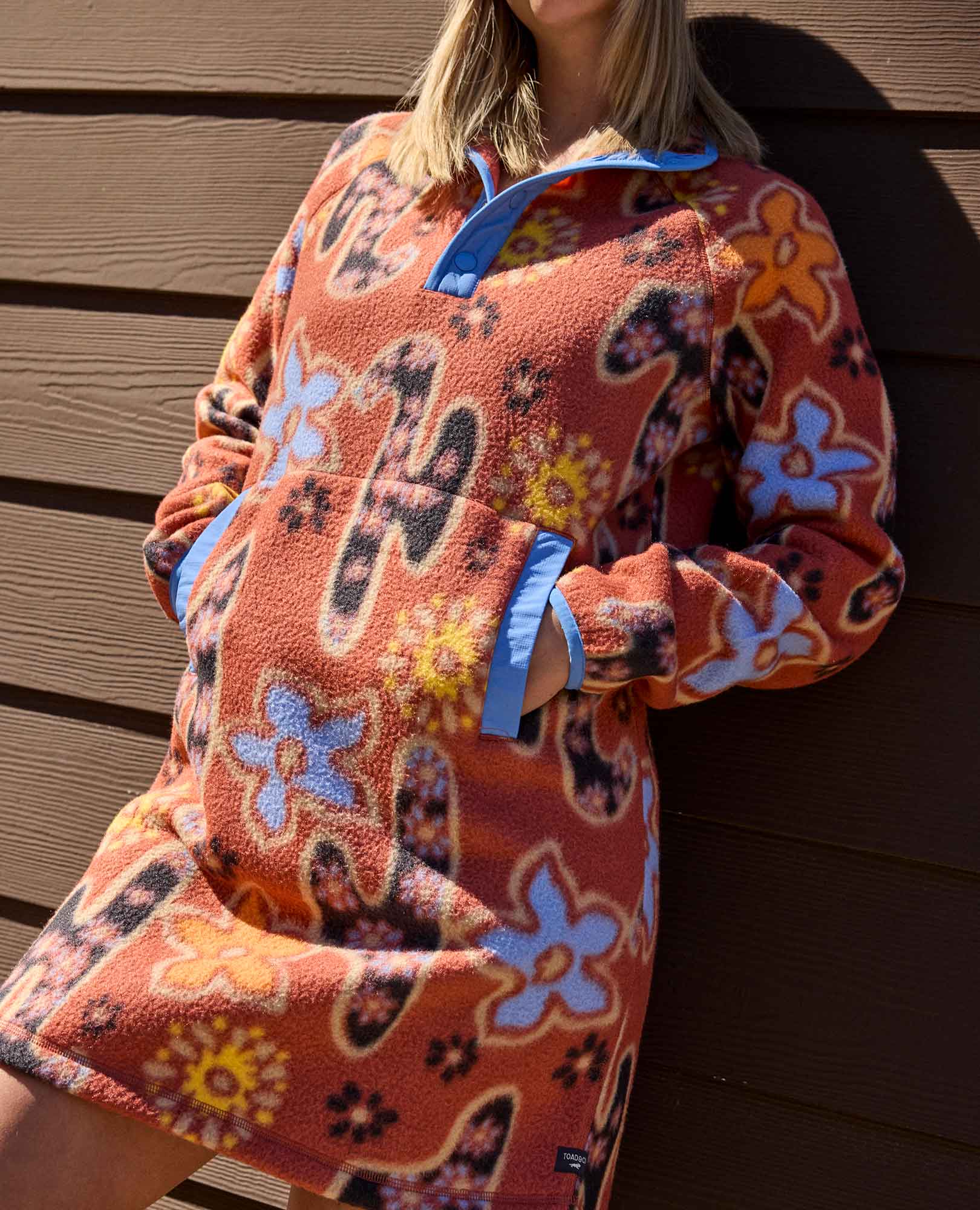 Campo Fleece 1/4 Snap Dress