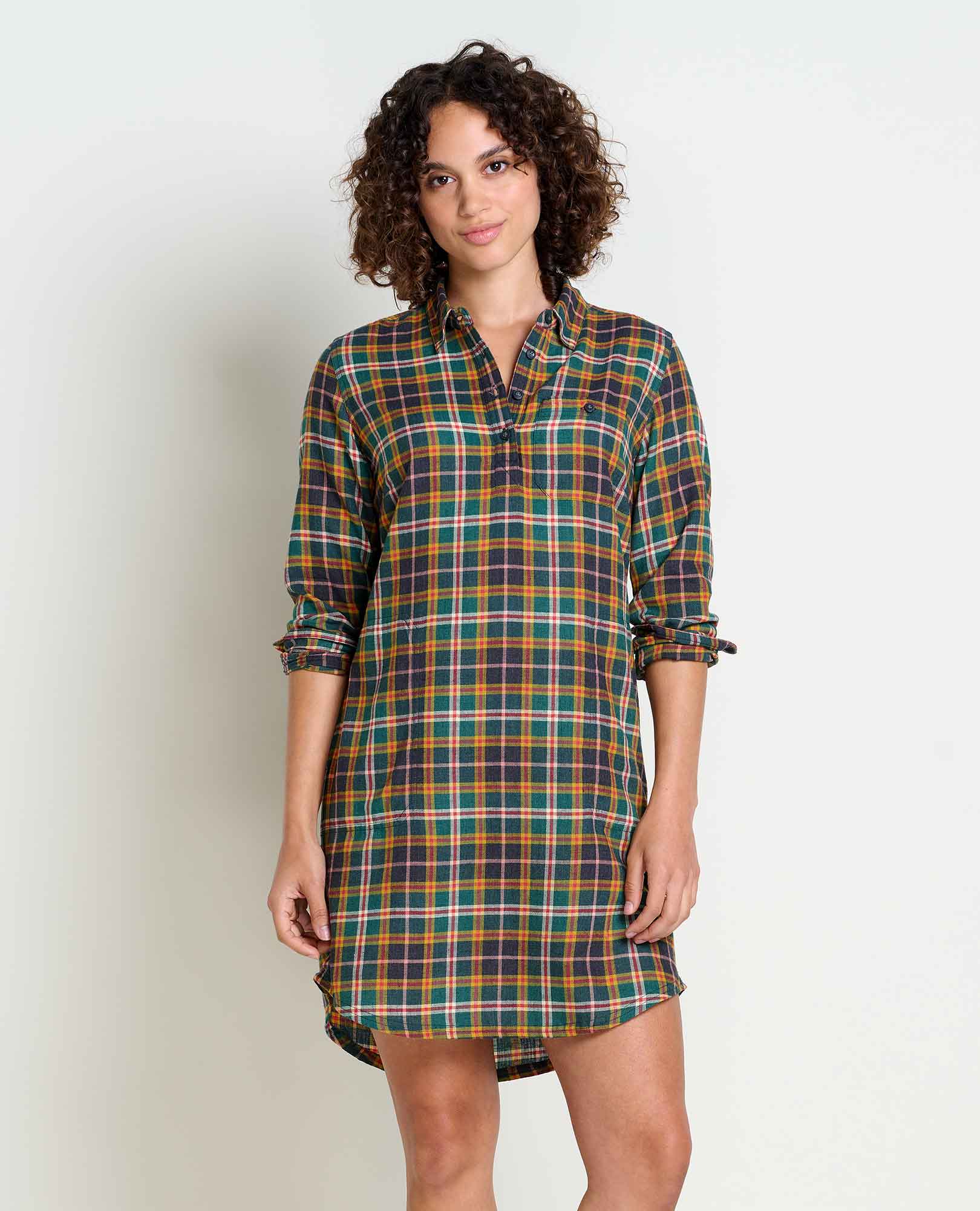 Re-Form Flannel Shirtdress