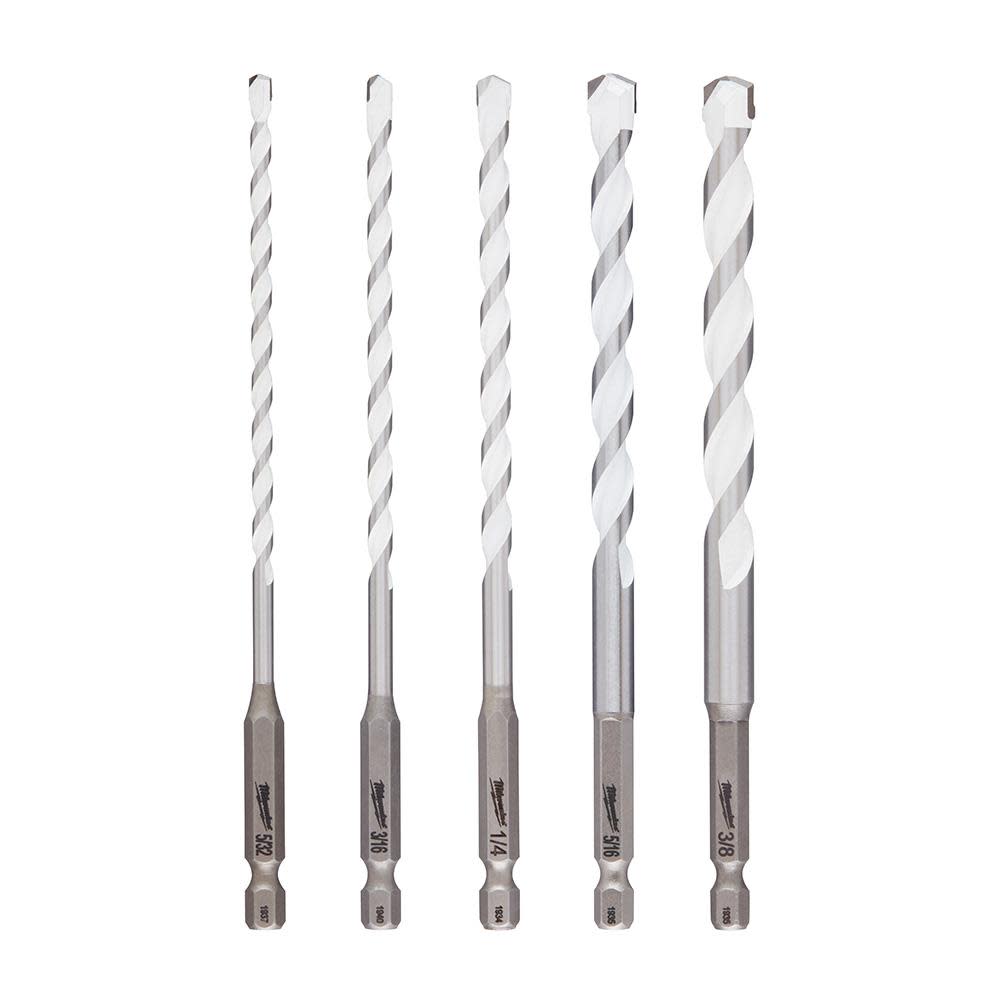 Milwaukee 5pc. SHOCKWAVE Carbide Multi-Material Drill Bits