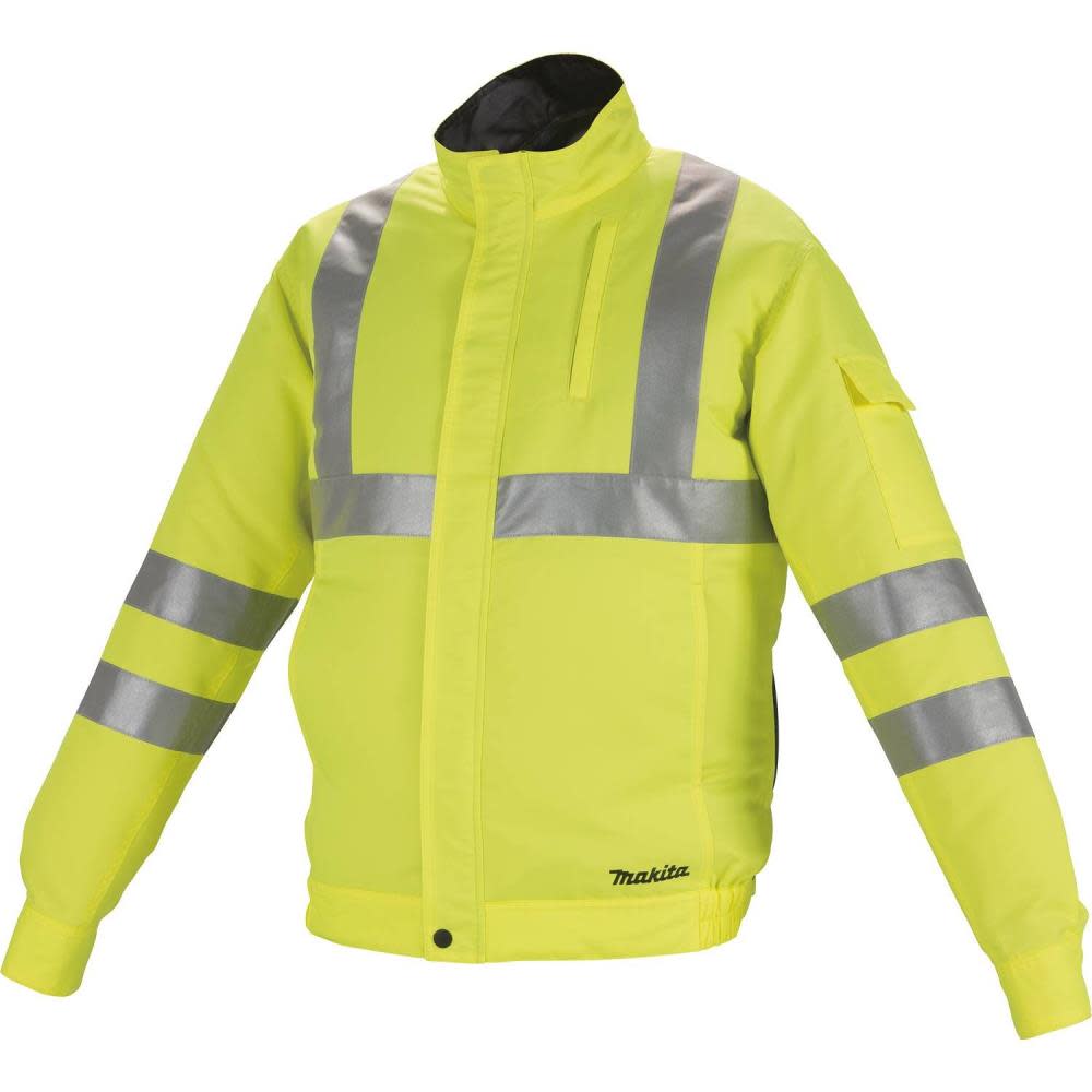 Makita 18V LXT Lithium-Ion Cordless High Visibility Fan Jacket Jacket Only (M)