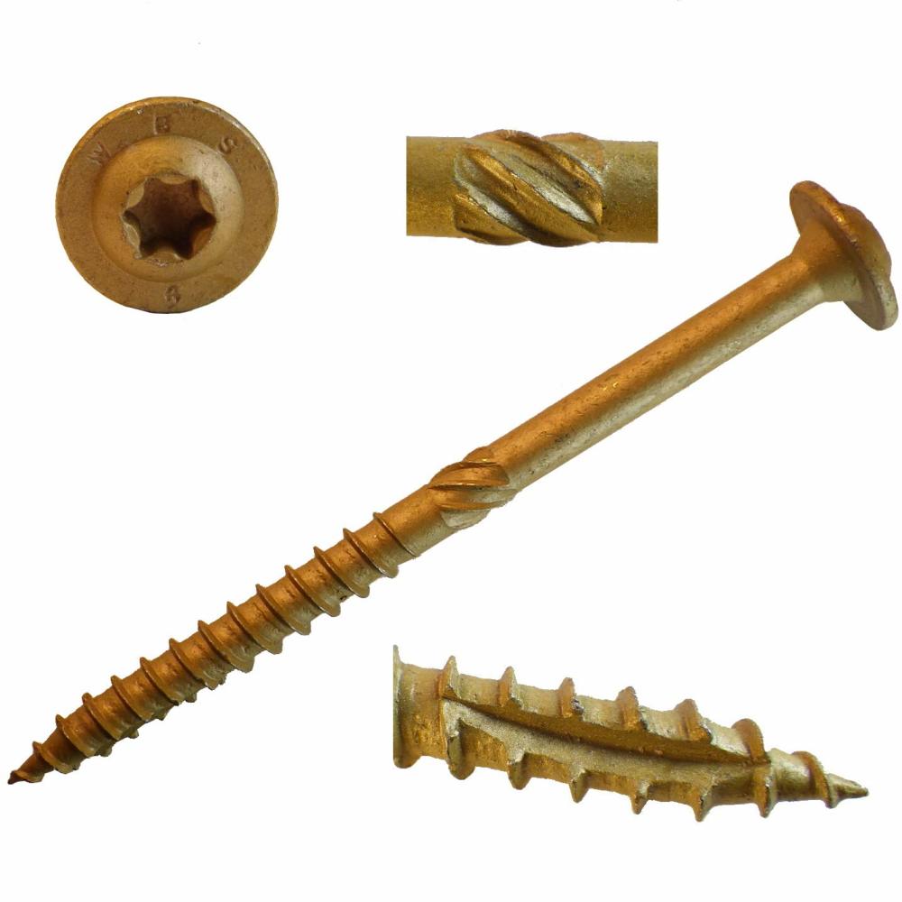 Western Builders Supply 2-1/2 In. Bronze Round Washer Head Type 17 Construction Lag Screw