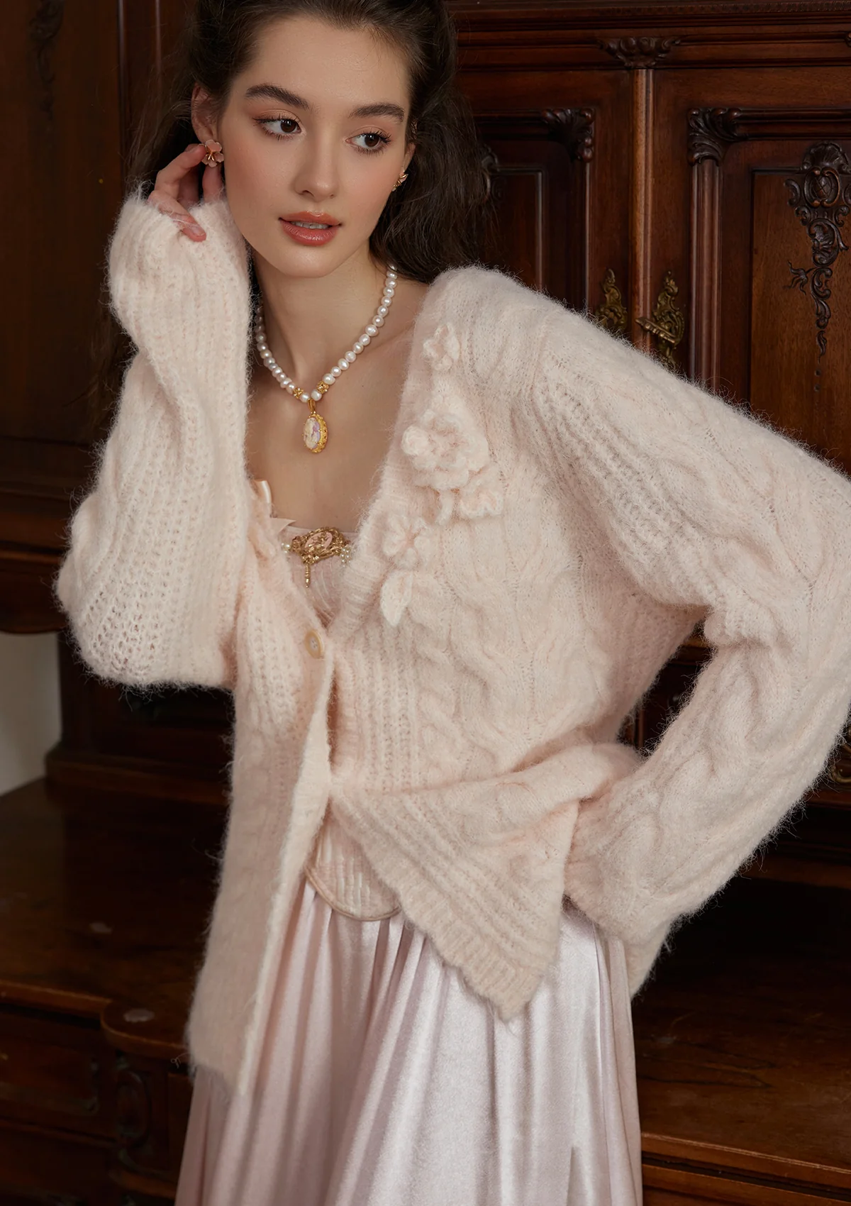Semi-sweet Chiffon Knit Cardigan