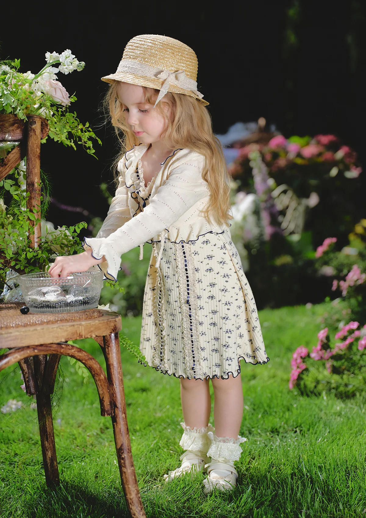 Toddler Girl Blueberry Knit Cardigan