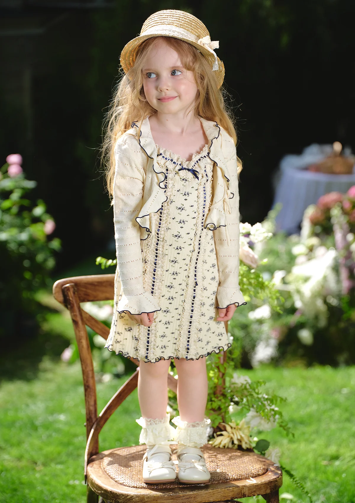 Toddler Girl Blueberry Knit Cardigan