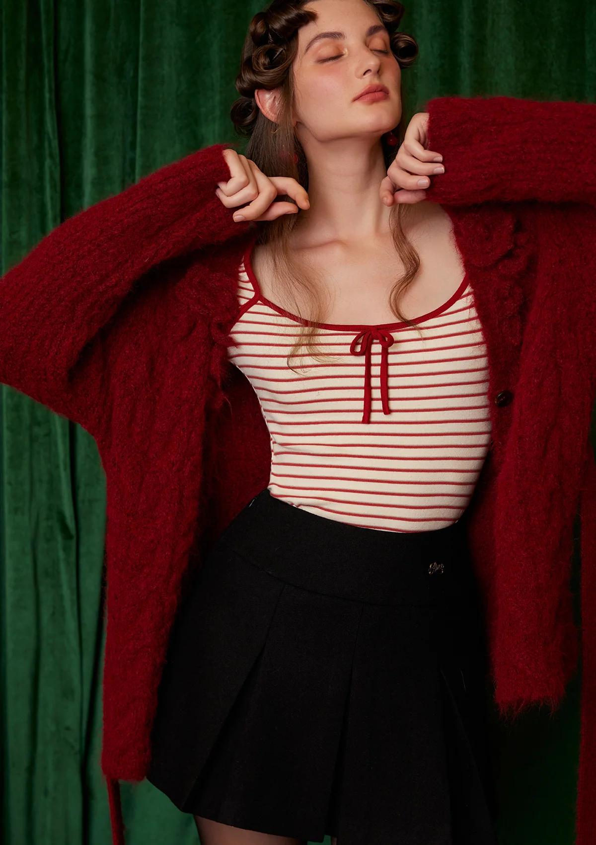 Semi-sweet Chiffon Knit Cardigan