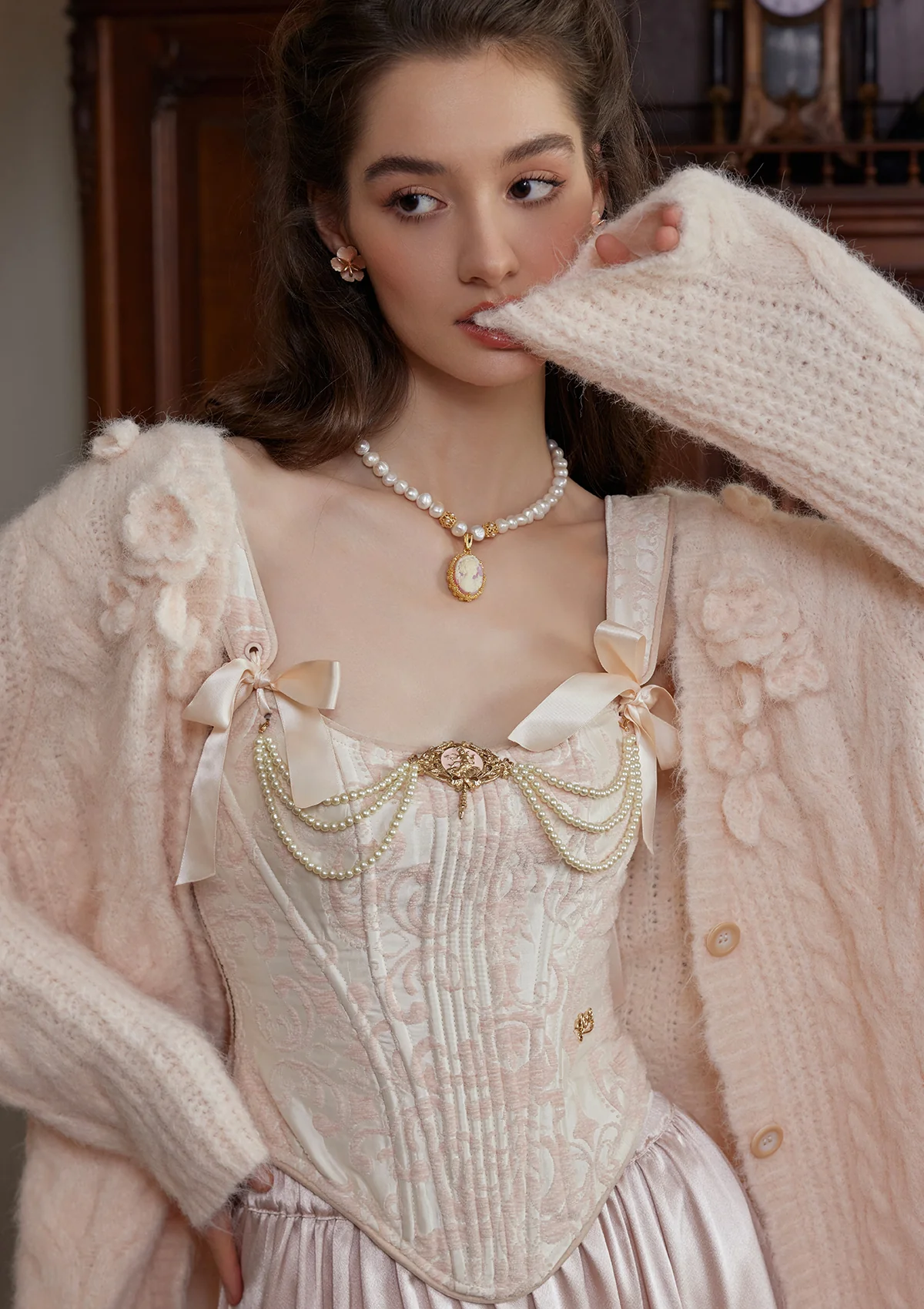 Semi-sweet Chiffon Knit Cardigan